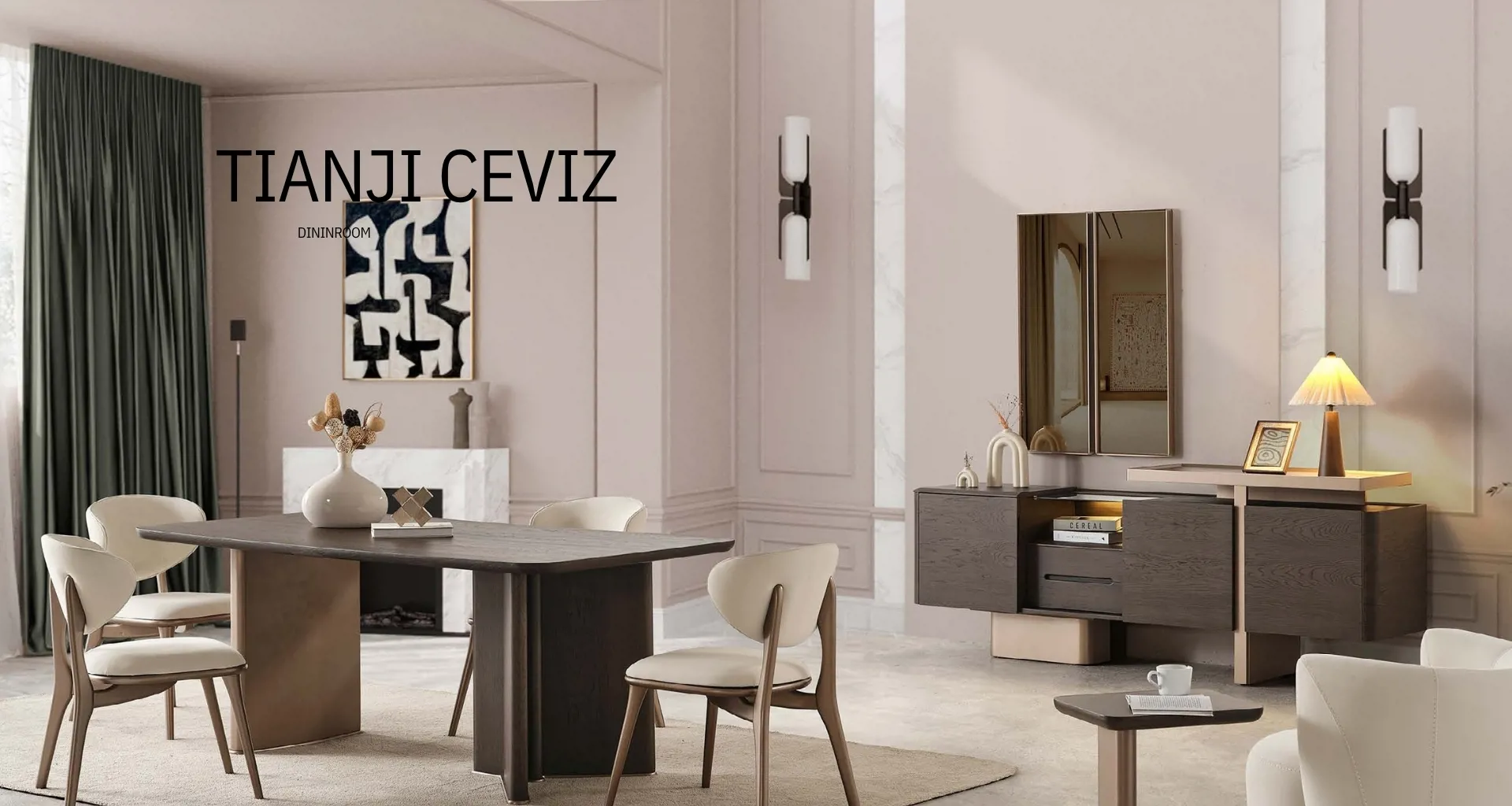 Tianji Ceviz Yemek Odası