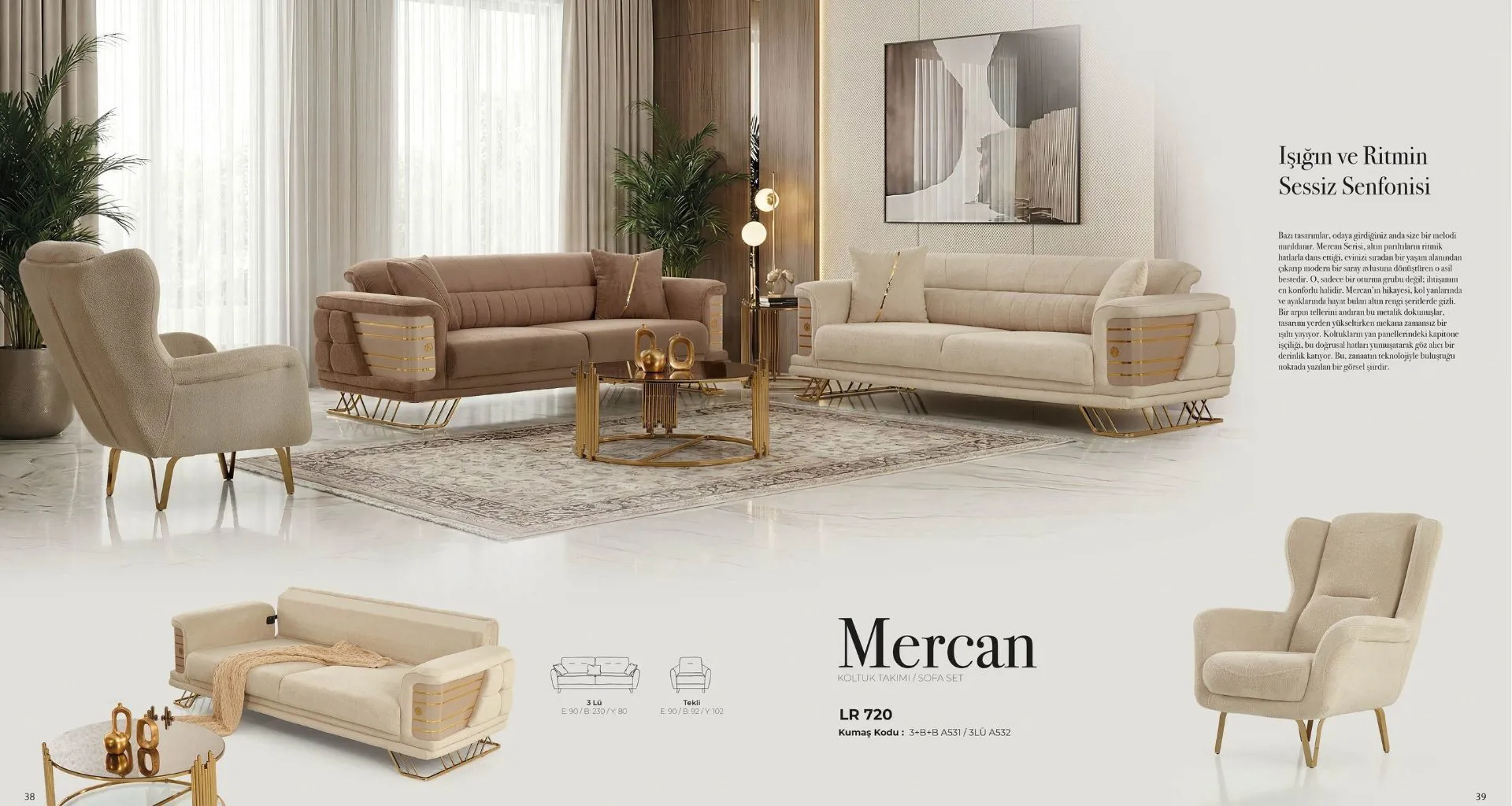 Mercan Koltuk Takımı