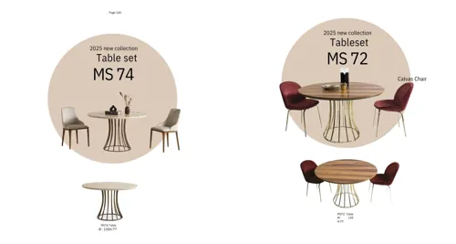 Ms 72 ve Ms 74 Masa Sandalye
