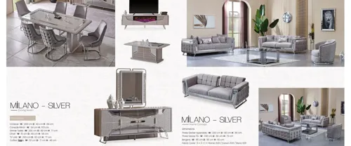 Milano Silver Yemek Odası