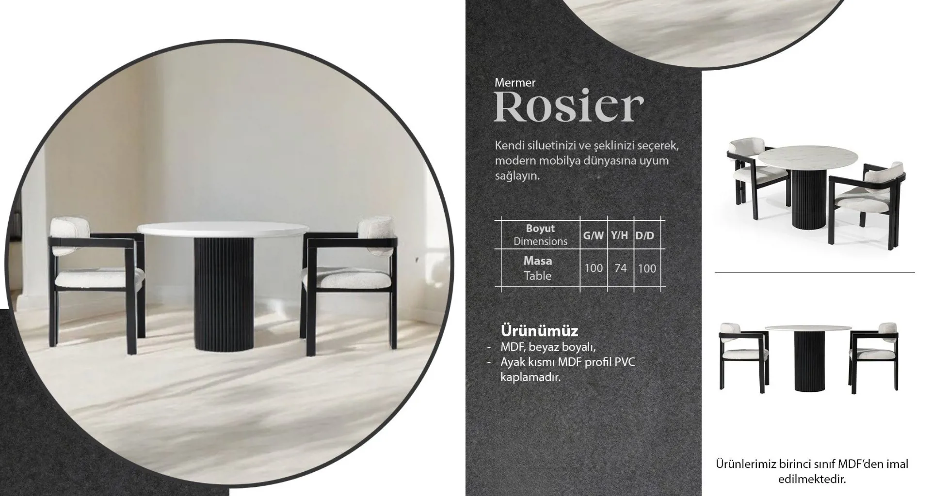 Mermer Rosier Masa