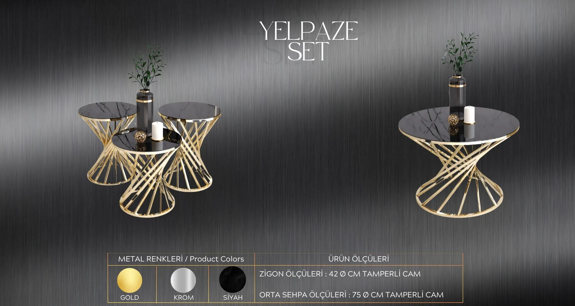 Yelpaze Sehpa Seti