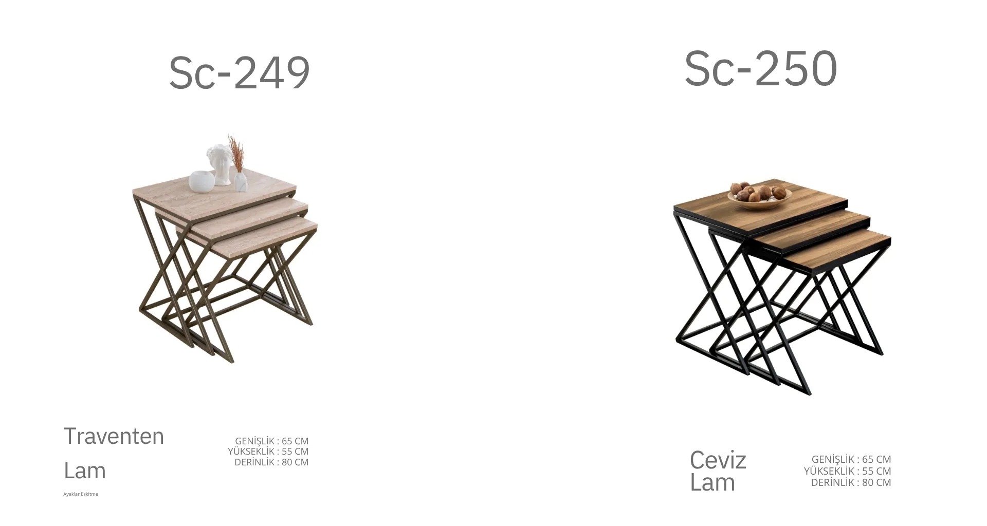 Sc-249 ve Sc-250 Sehpa