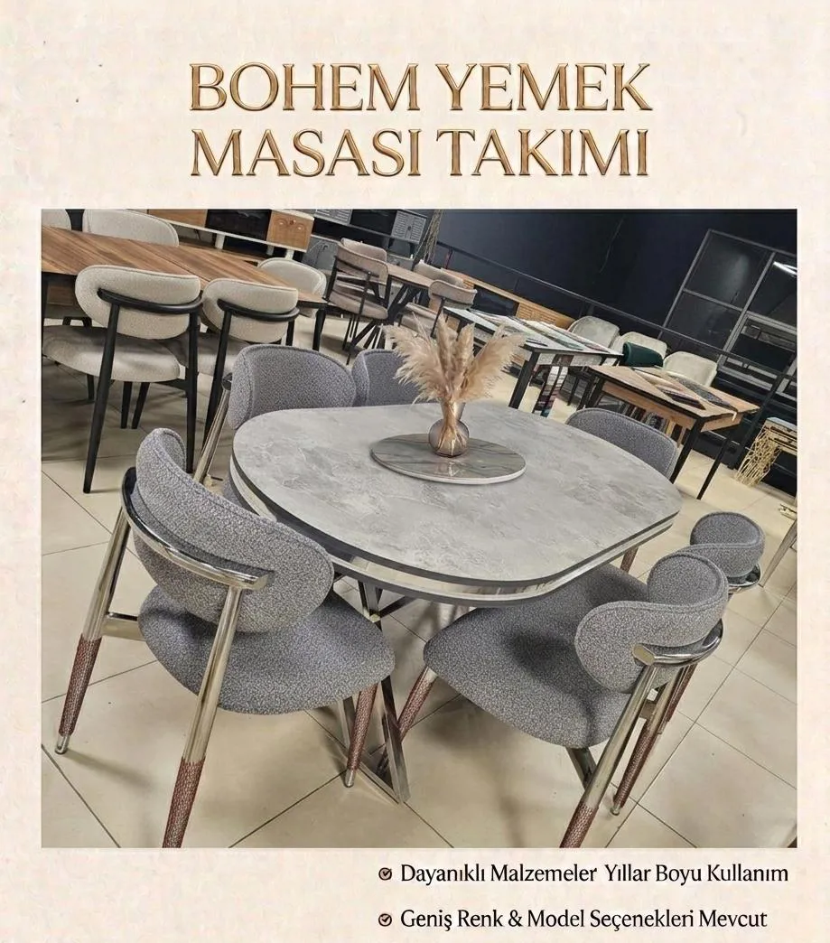 Polo Krom  Masa Sandalye Takımı 