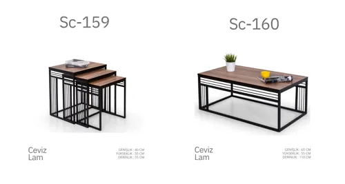 Sc-159 ve Sc-160 Ceviz Lam Sehpa