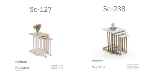 Sc-127 ve Sc-238 Mebran Kaplama Sehpa