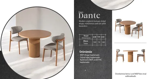 Kayın Dante Masa