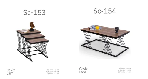 Sc-153 ve Sc-154 Ceviz Lam Sehpa