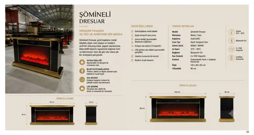 Şömineli Dresuar