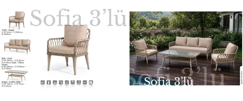 Sofya 3 lü Bahçe Takımı