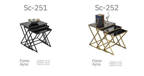 Sc-251 ve Sc-252 Füme Cam Sehpa