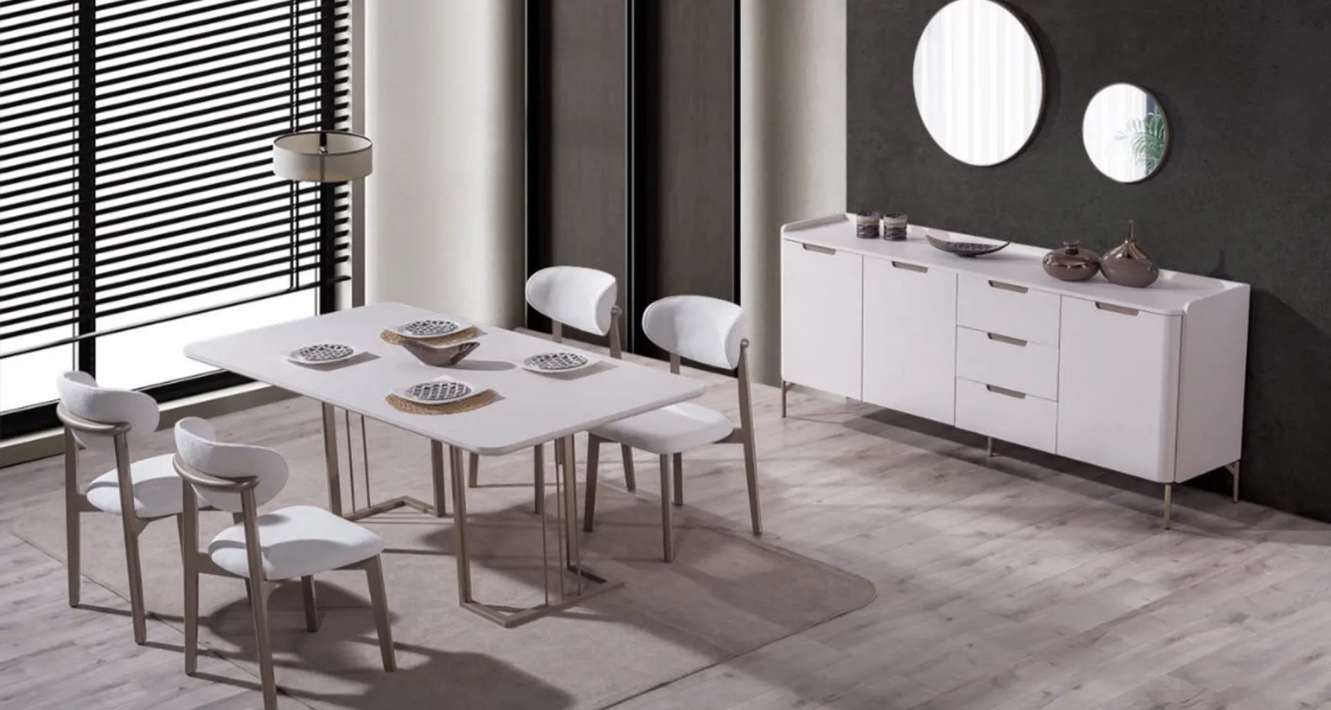 Boss Yemek Odası %100 Mdf İçi Dışı Boyalı